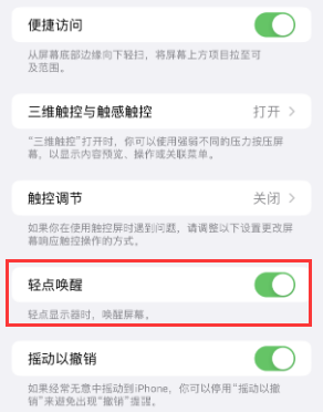 沭阳苹果授权维修站分享iPhone轻点无法唤醒怎么办 